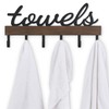 Dahey Small Towel Rack with 6 Hooks, Towel Holder Wall
