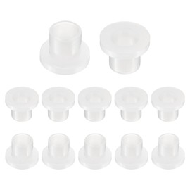 QUARKZMAN Flange Bushings Plastic Plain Bearings ID 12.5 mm x OD 15 mm x Length 17 mm Nylon Bushings White Pack of 12
