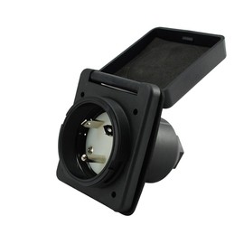 Conntek RV 30-Amp Straight Blade Black Squire Cover RV/Marine Inlet