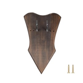 MiOYOOW Sword Wall Mount Display, Wooden Sword Stand Wall-Mount Sword Display Plaque with Hooks & Screws for Sword Display