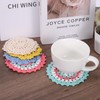 sourcing map Fabric Coasters, 8pcs 4" - Cotton Woven Crochet