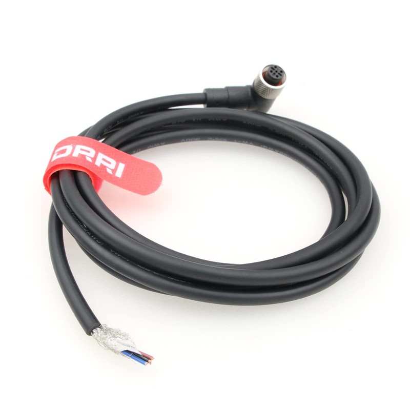 DRRI Industrial Sensor Cable M12 4-Pin Female A-Code Aviation Connector