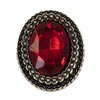Craftisum 20 pcs Red Oval Rhinestone Metal Shank Sewing Coat