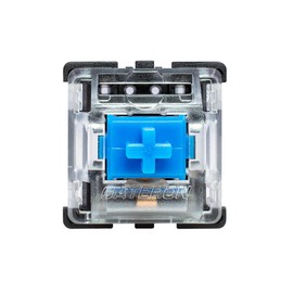 Granvela Pack 32 Gateron KS-8 Blue Switches for Mechanical Keyboards, Clicky Tactile 3-pin Black-Shell Compatible with Cherry MX Switches
