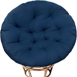 Bextile Papasan Chair Cushion Only, 52 in Cushion for Papasan, Round Leisure Papasan Seat Cushion (Blue)