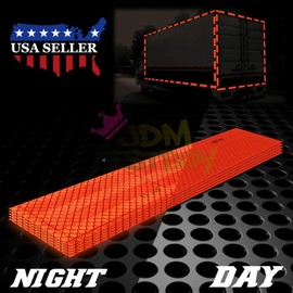 JDMBESTBOY DOT-C2 Conspicuity Reflective Tape Red 1 Foot Safety Warning Trailer RV 10 Strips 10 Feet