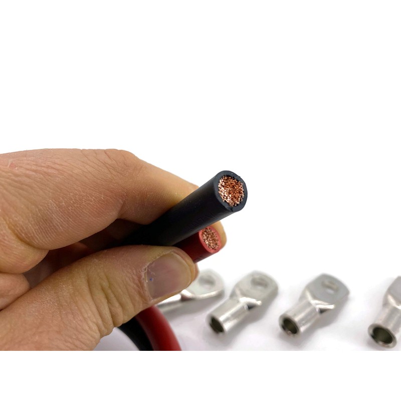 eXODA Cable 35 mm2 M8 4x Ring Eyelets with 1