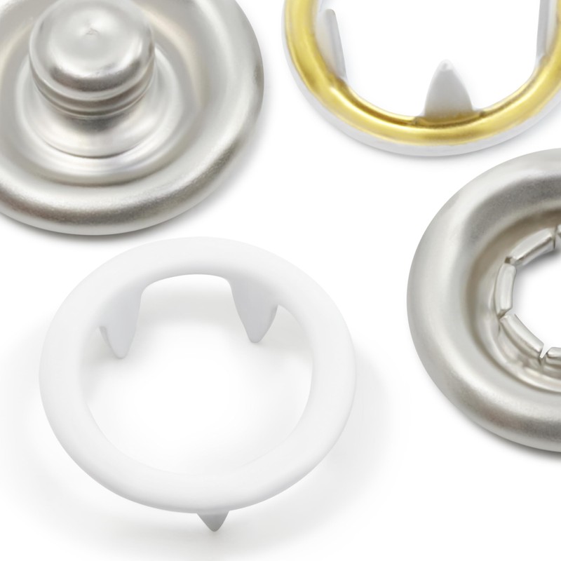 Dritz 16-9 Snap Fasteners, White, Size 16 (7/16-Inch) 7-Count