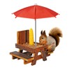 Squirrel Feeder with Umbrella Squirrel Table Feeder with Sturdy Squirrel