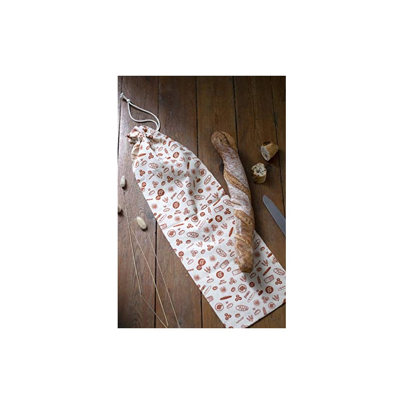 Pebbly Organic Cotton Bread Bag with Cord