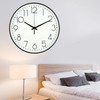 AUNMAS 8 Inch Modern Round Wall Clock, Non-Ticking Decorative Wall
