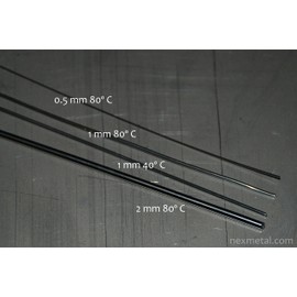 5 Feet Nitinol Shape Memory Pre-trained Wire (1.0mm 80 C (0.040" 176 F))