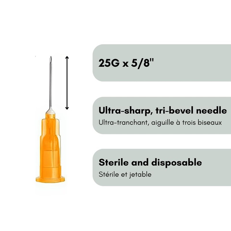Elimedical Disposable Needle for Animal, Pet and Industrial Dispensing, 25G