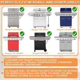 5 Outlet Pulse Igniter for Nexgrill Replacement Parts, Nexgrill Igniter DHL-128-5Q Nexgrill Grill Parts 720-0830X 720-0830H 720-0925P 720-0888S 720-0882A,Nexgrill 720-0958A 720-0830HR Tact Push Button