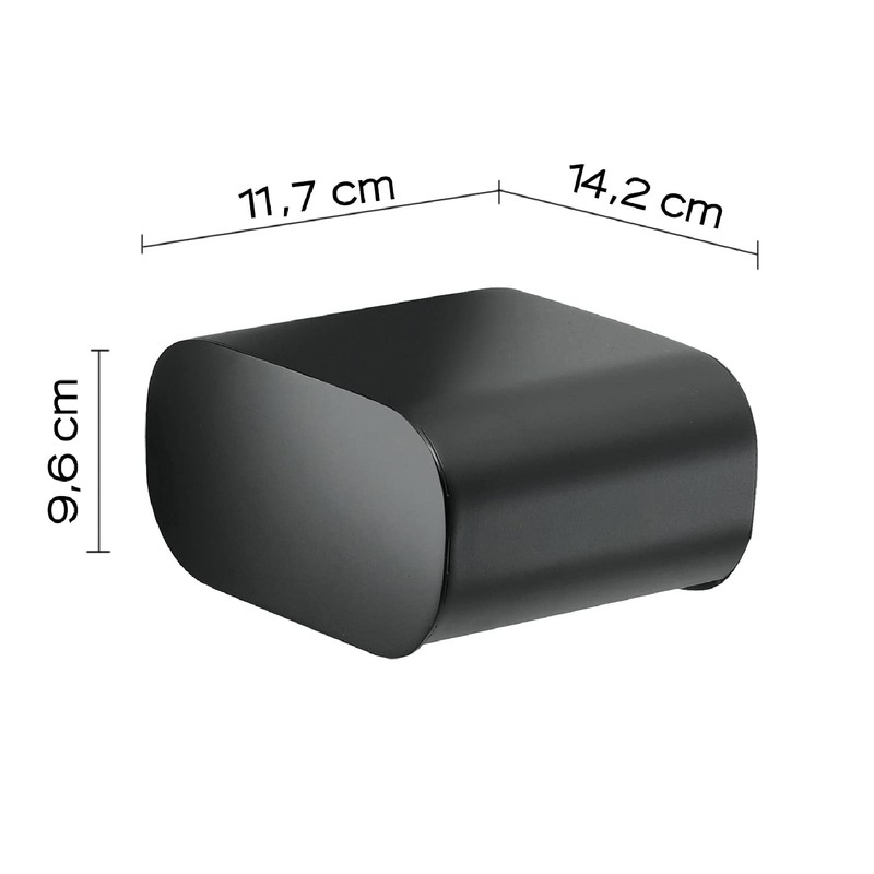 Gedy Toilet Roll Holder 11,7x 14,2x 9,6 Black
