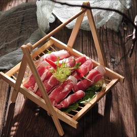 Zzooi Creative Bamboo Frame Sushi Sashimi Serving Hanging Plate - Sushi Sashimi Hanging Bamboo Tray