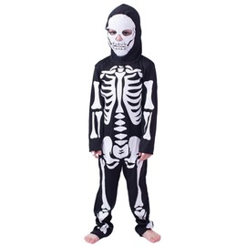SCGEHA Skull Costume, Skull, Skull, Ghost, Cosplay, Halloween Costume, Kids Ghost, Skeleton with 2 Balloons (M)