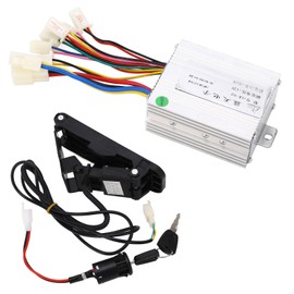 Bike Motor Controller Kit, 12V 500W Brushed Motor Speed Controller Box Foot Throttle Pedal for Electric Scooters Tricycles