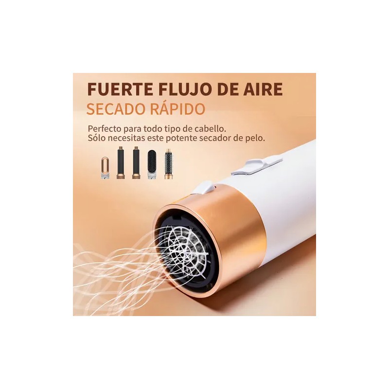 Novaka 5en1 Multifunción Peine Alisador Y Rizador De Aire Caliente