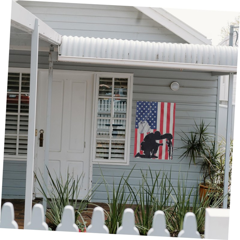 Kisangel America Flag for Garden Patriotic Yard Flag Decorative Memorial
