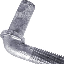 J-Bolt Hinge - 12" Post Hinge with 5/8" Male Pin - Includes Nuts and Fence Bolt