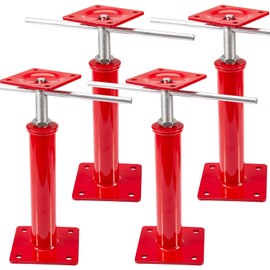 4 Pack House Jacks for Leveling Crawlspace, 11" - 16" Height Range, 11023 lbs Max Load Capacity, House Floor Jacks Post Pole for Leveling