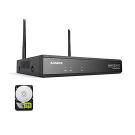 SANNCE 16CH 8MP NVR Wireless WiFi Security Camera System H.264+ Video Coding, IP66 Outdoor Camera Sytem,Night Vision,Support Local&Cloud Storage