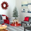 Nearly Natural 4.5ft. Flocked Manchester Spruce Artificial Christmas Tree with