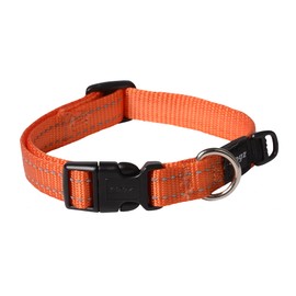 Reflective Dog Collar for Medium Dogs, Adjustable from 12-17 inches, Orange
