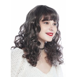 WIG ME UP - SZL0869 Ladies' Wig curled curls bangs long voluminous wild mix of violet red grey and brown hues
