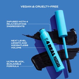 Babe Original 4 Real Mascara Black for Volume, Length, and Lift in Eyelashes, Defined & Flutterly Look, Vegan & Cruelty-Free