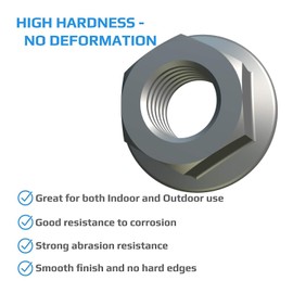 M8 Flange Nuts with Locking Toothing (Pack of 50) Galvanised Steel for Bolts / Screws - Closure Certified Standard DIN 6923 Serrated Flange Nuts (8 mm)