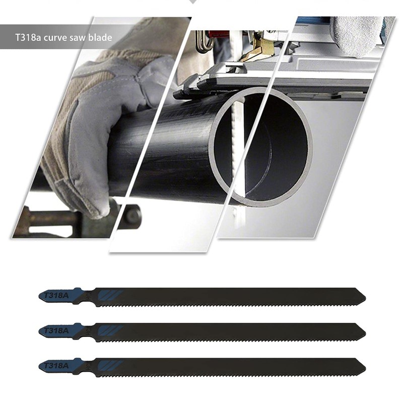 EMSea 10pcs T318A T-Shank Jigsaw Blades 132 High Speed Steel