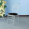 WedDecor Black Spandex Seat Chair Pad Slipcover for Chiavari, Wedding