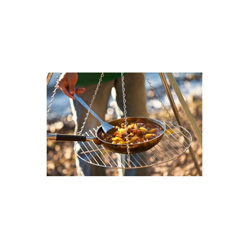 Coghlan's Adjustable Steel Tripod Grill for Campfire Cooking, Durable and