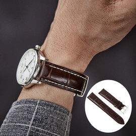 [Aullivillen] Watch Strap 24mm 22mm 20mm 18mm Replacement Watch Band Leather Quick Release Strap Bonus Replacement Tool Waterproof Sweatproof