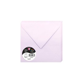 Clairefontaine 5863C Pack of 20 Envelopes Pollen, 165 x 165 mm, 120 g, Ideal for Correpondence and Invitations, Purple, 1 Pack