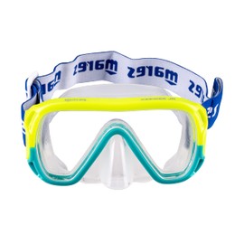 Mares Aquazone Keewee Jr Snorkel Mask for Boys and Kids - Unisex, Lime/Mint
