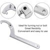 Wadoy Adjustable C Pin Spanner Hook Wrench for Hydraulic Ram