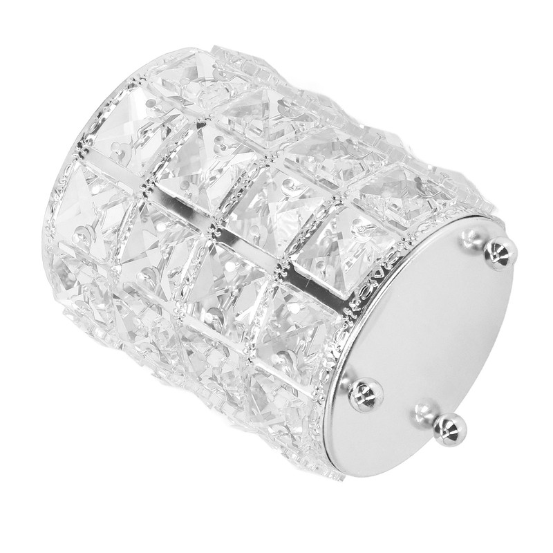 Crystal Makeup Brush Holder European Style Rounded Crystal Glass Cosmetic