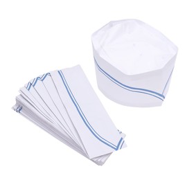 OFFSCH 40pcs Chef Caps Disposable Paper Hats Easy to Wear for Chefs Cooks Bakers and Catering Services
