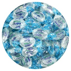 Arcor Crystal Mints Hard Candy, 2 Pound Arcor Candy (Approx. 150 pcs.), Menta Cristal Mints, Mint Hard Candy, Blue Crystal Mints, Mint Hard Candy Individually Wrapped