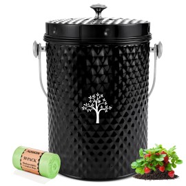 ARC Countertop Compost Bin Kitchen,Odor Resistant Indoor Compost Bin with Lid Green
