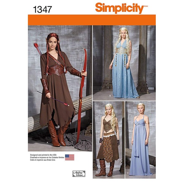 Simplicity Creative Patterns Misses' Fantasy Costumes Sewing Patterns, Size R5