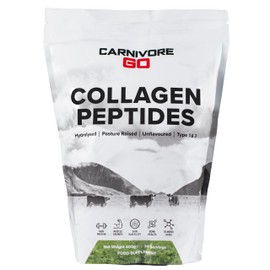 Carnivore Go Carnivore Go 100% Grass-fed Bovine Collagen Powder - Improves Skin, Hair & Nail Health, Muscle Mass & Digestion - 400g Hydrolysed Collagen Peptides, Type 1&3 - Collagen Supplements for Women & Men