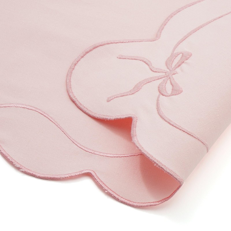 Francfranc Franc Embroidered Ribbon Lunch Mat Pink New Life Gift