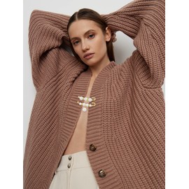 8 PCS Pearl Waist Brooch Sweater Shawl Clip Faux Pearl Rhinestones Waist Pins Black White Safety Pins Pants Dress Skirt Waist Brooch(Set B)