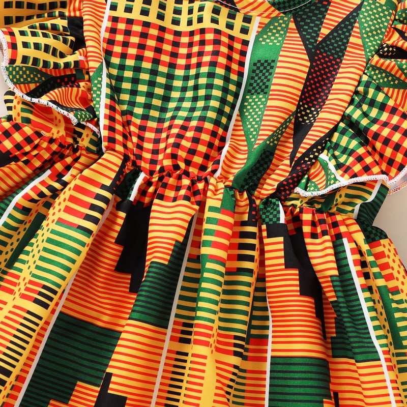 YOUNGER TREE African Dress Toddler Baby Girl Summer Dresses Fly