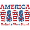 CafePress Flip Flop America Sticker Oval Car Bumper Sticker(10-Pack)