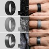 Saco Band Silicone Ring Wedding Band for Men - 8mm